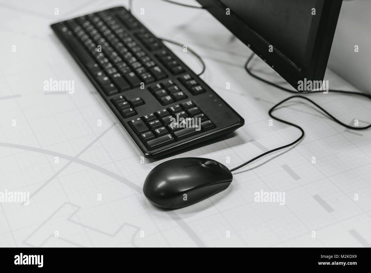 Tastatur und Maus des PC oder Desktop PC. Stockfoto