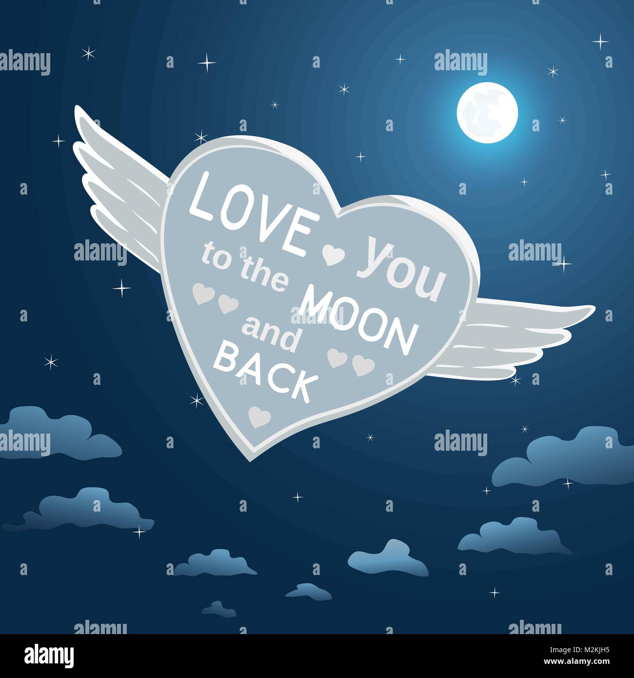 Liebe dich bis zum Mond Vektor Abbildung Bild 173764673 Alamy