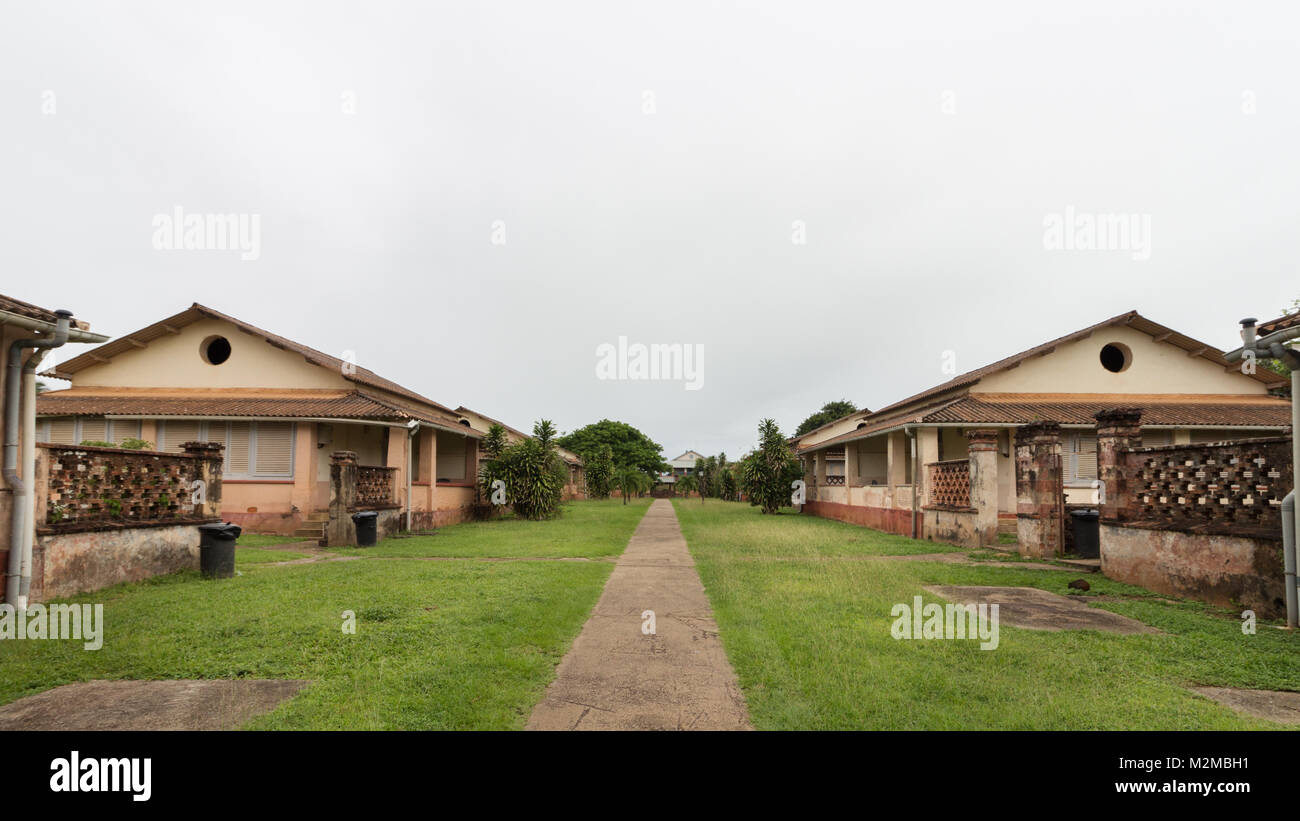 Der Supervisor Residences at Ile Royale, Rettung der Inseln, Französisch-Guyana. Stockfoto