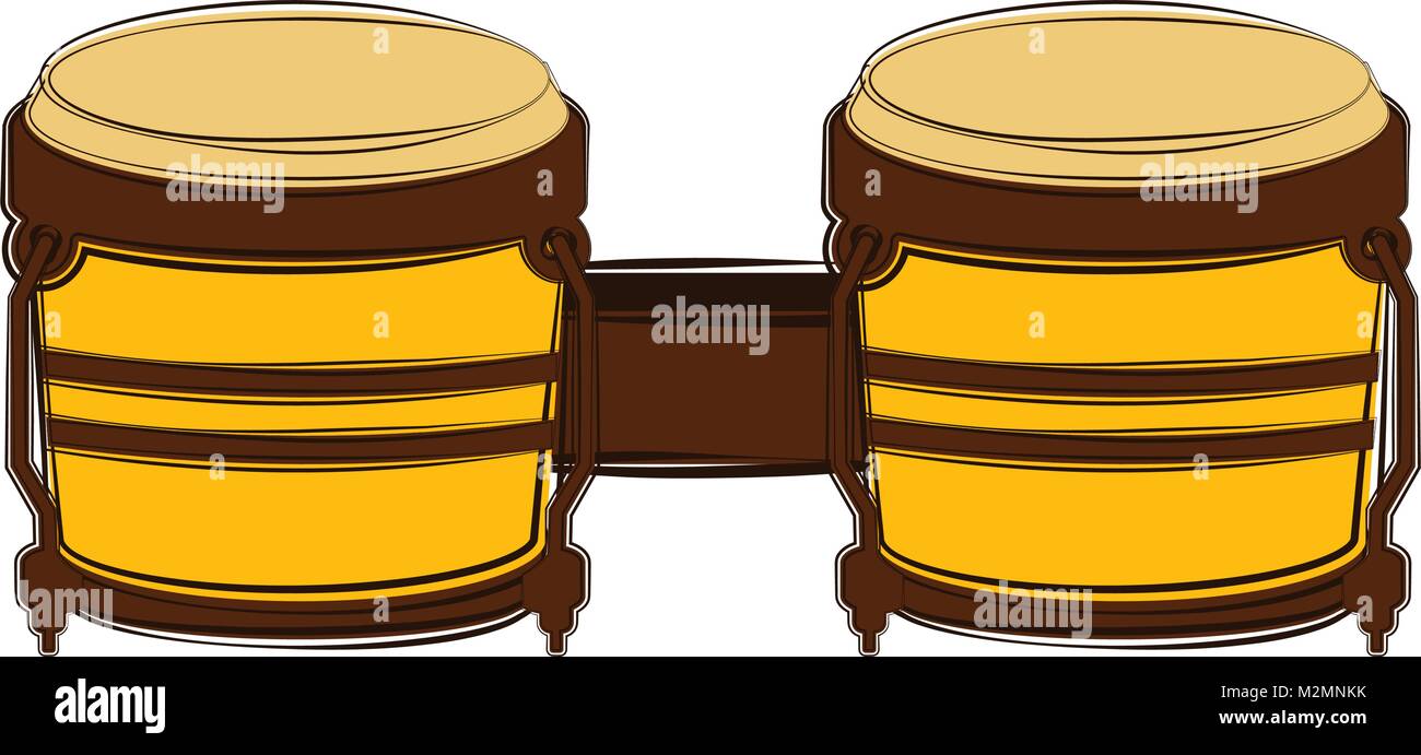 Isolierte bongo drum Skizze. Musical Instrument Stock Vektor