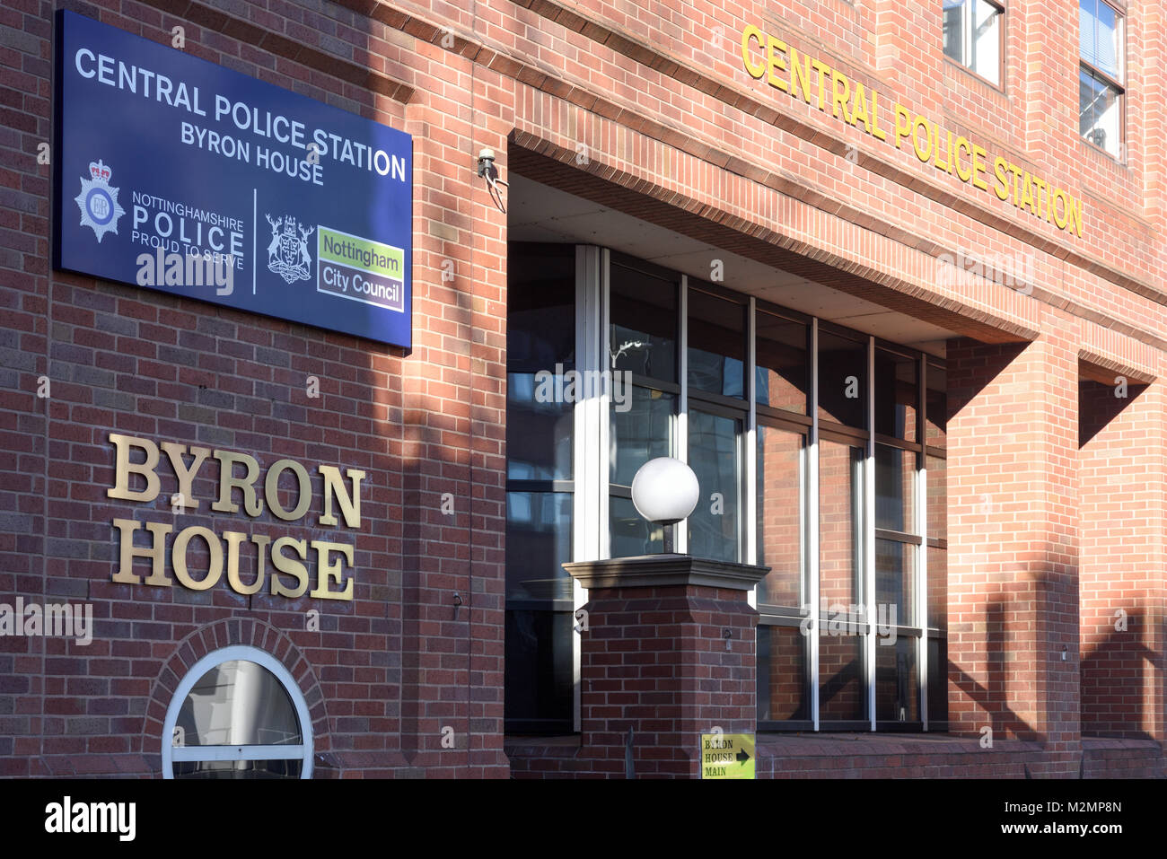 Central Police Station Byron House Nottingham, UK. Stockfoto