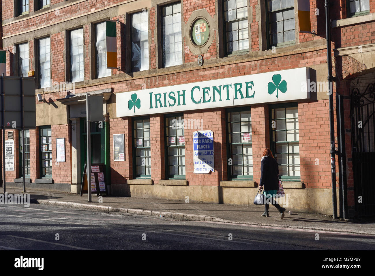 Die Irischen Zentrum Wilford Road, Nottingham, UK. Stockfoto