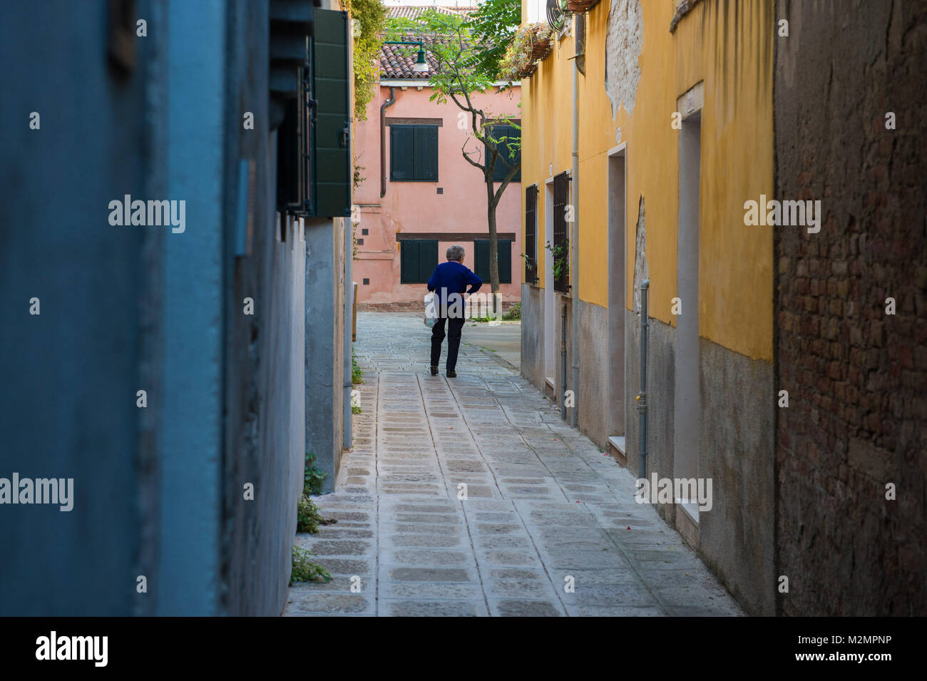 Venedig, Italien. Jalousie Calla. Stockfoto