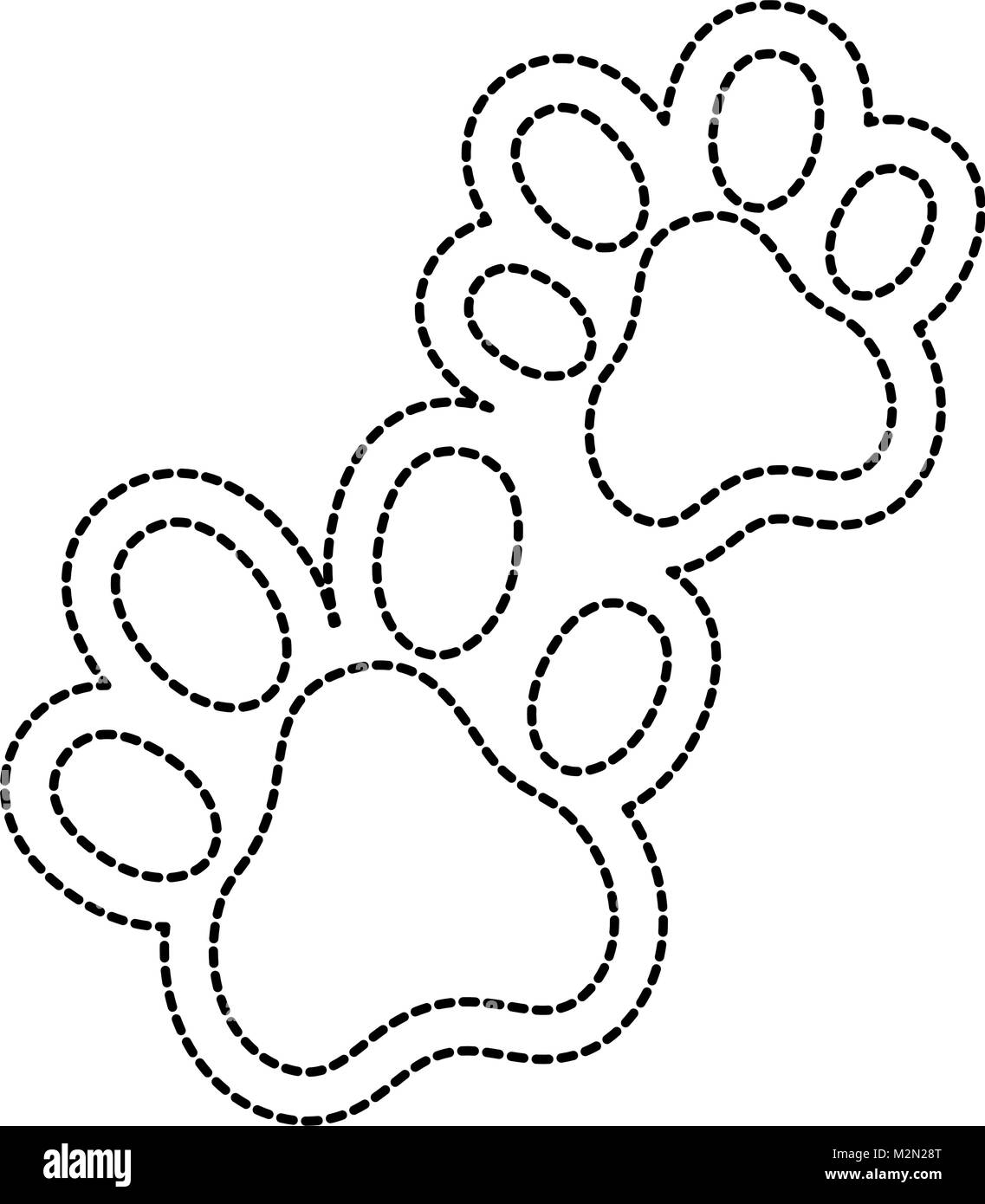 Hunde Fußspuren isolierte Symbol Stock Vektor