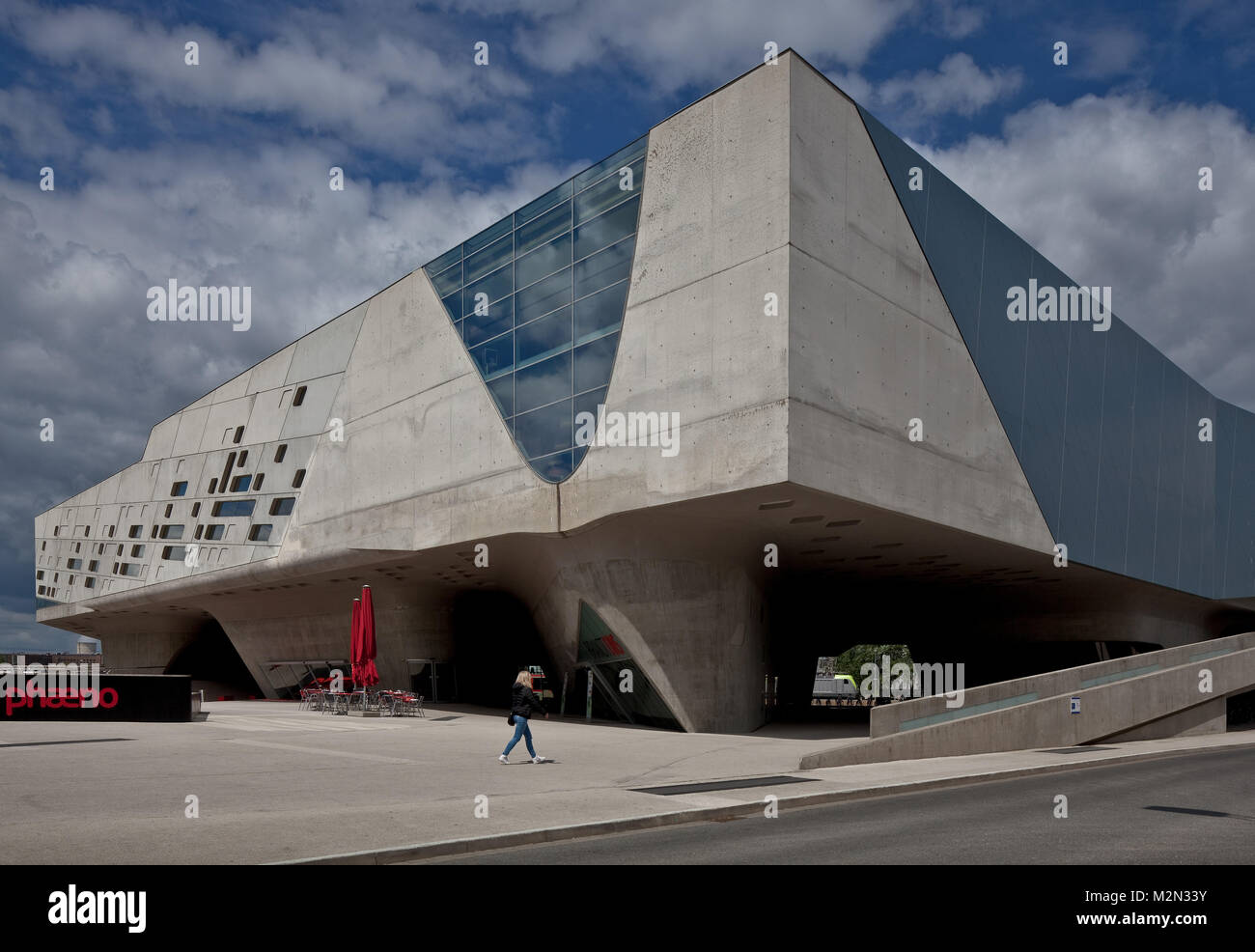 Wolfsburg PHAENO Wissenschaftsmuseum Ansicht von Südwest 2001-2005 von Zaha Hadid Stockfoto