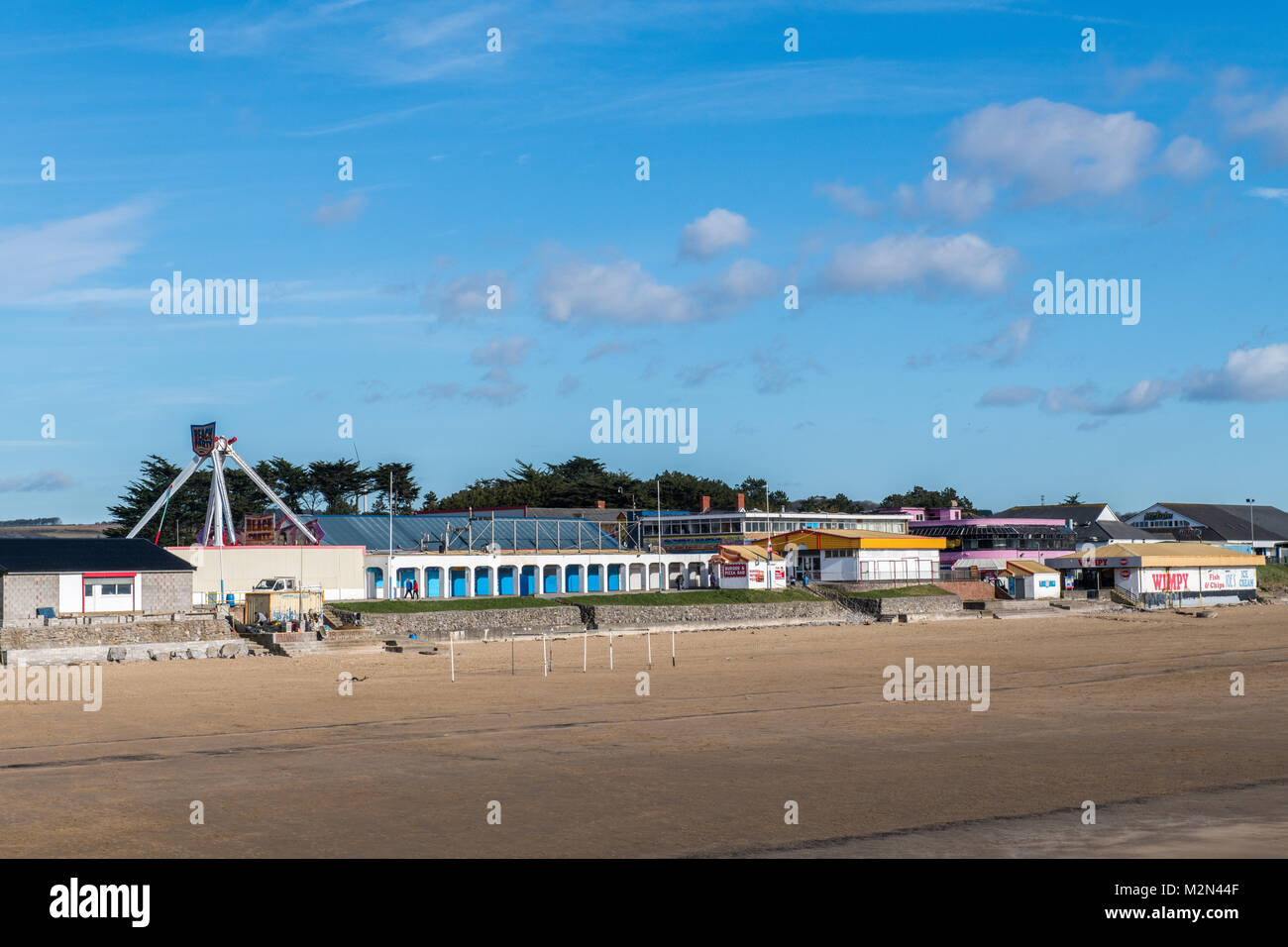 Coney Strand Kirmes am Sandy Bay Porthcawl South Wales Stockfoto