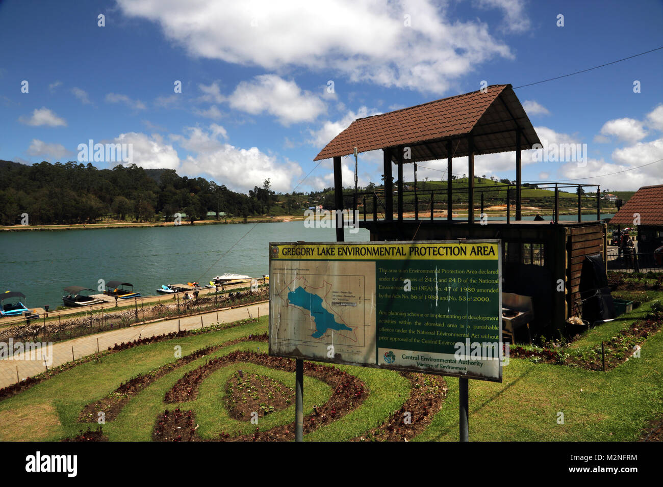 Royal Turf Club Nuwara Eliya Hill Country zentrale Provinz Sri Lanka Gregory See Umweltschutz Bereich Stockfoto