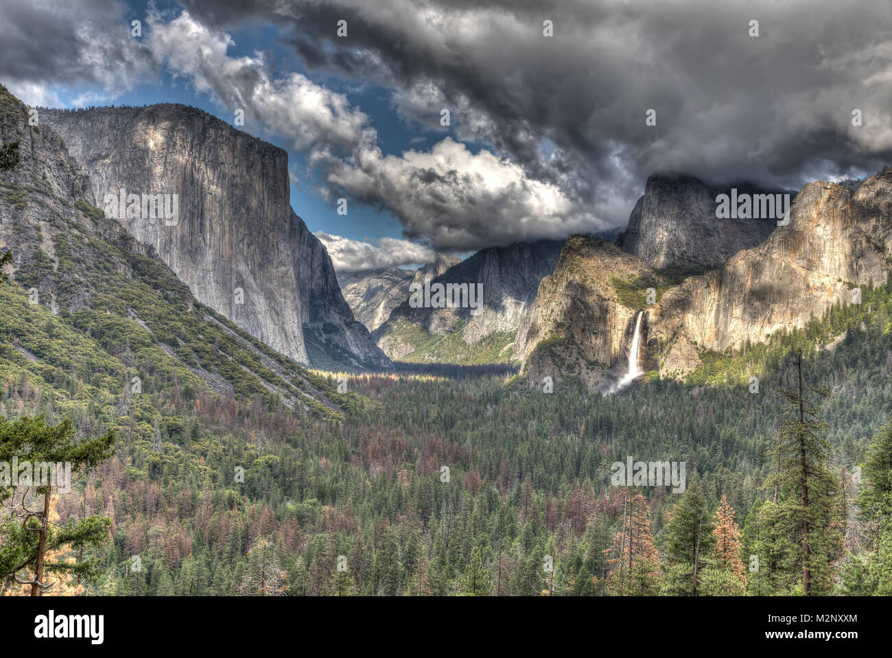 Valley View Site Yosemite Stockfoto