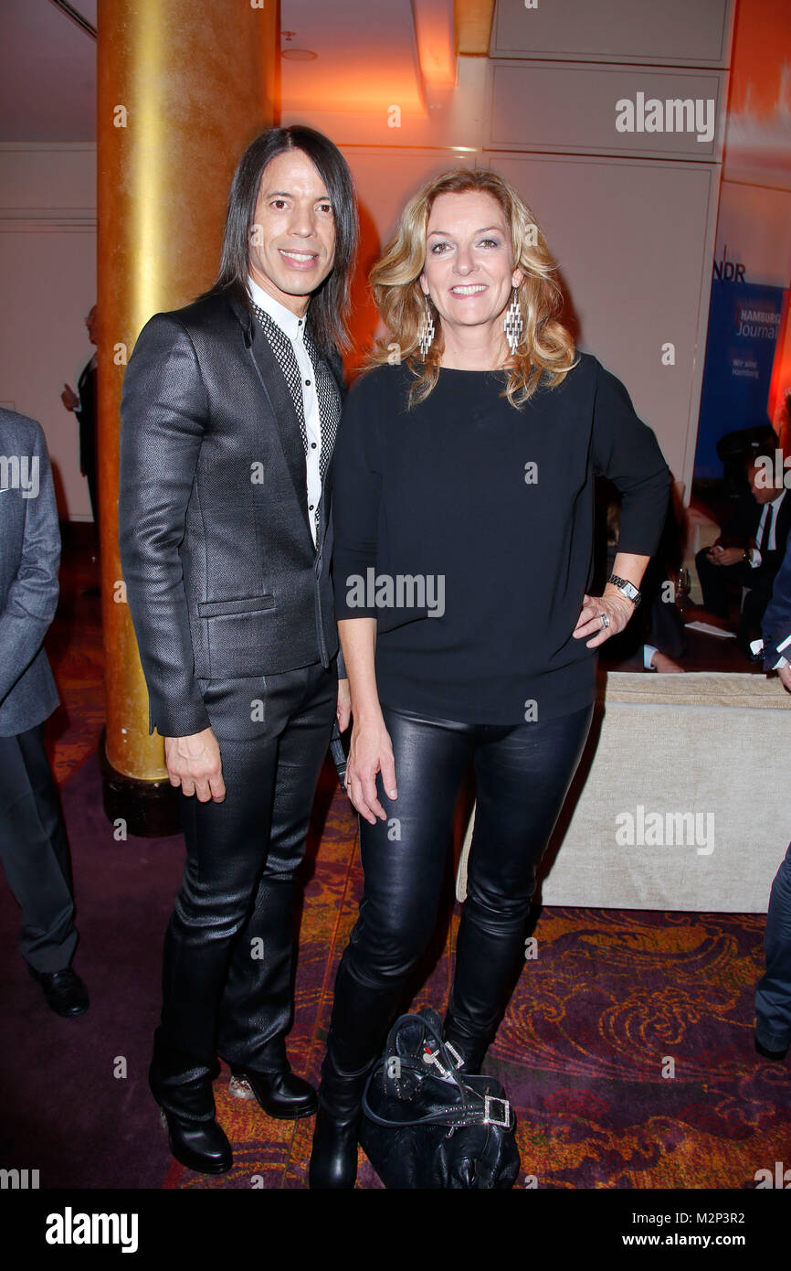 Jorge Gonzalez und Bettina Tietjen, Hamburger Herbstempfang 2015 im Hotel Grand Elysee, Hamburg, 27.10.2015 Stockfoto