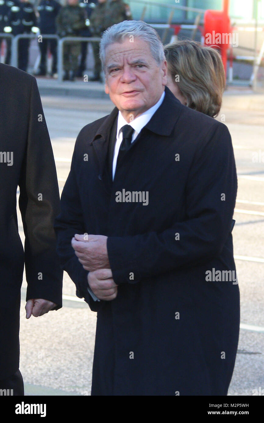 Joachim Gauck, Staatsakt fuer Helmut Schmidt, Hamburg, 23.11.2015 Stockfoto