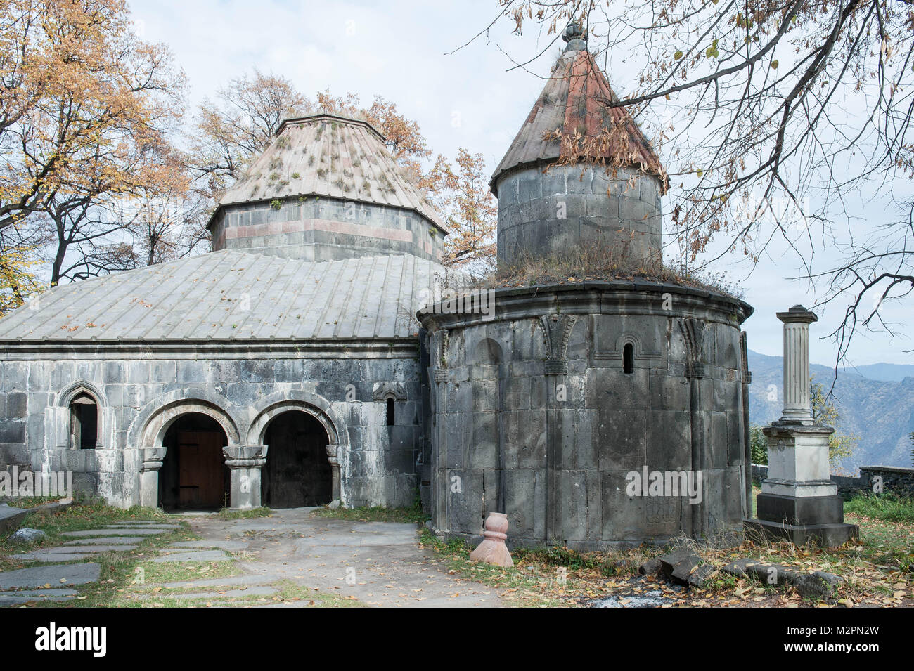 Haghpat und Sanahin ist eine armenische Kloster im 10. Jahrhundert in der Lori Provinz Armenien gegründet. auf der Liste des Weltkulturerbes aufgeführt. Stockfoto