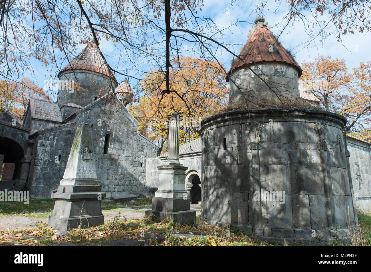 Haghpat und Sanahin ist eine armenische Kloster im 10. Jahrhundert in der Lori Provinz Armenien gegründet. auf der Liste des Weltkulturerbes aufgeführt. Stockfoto