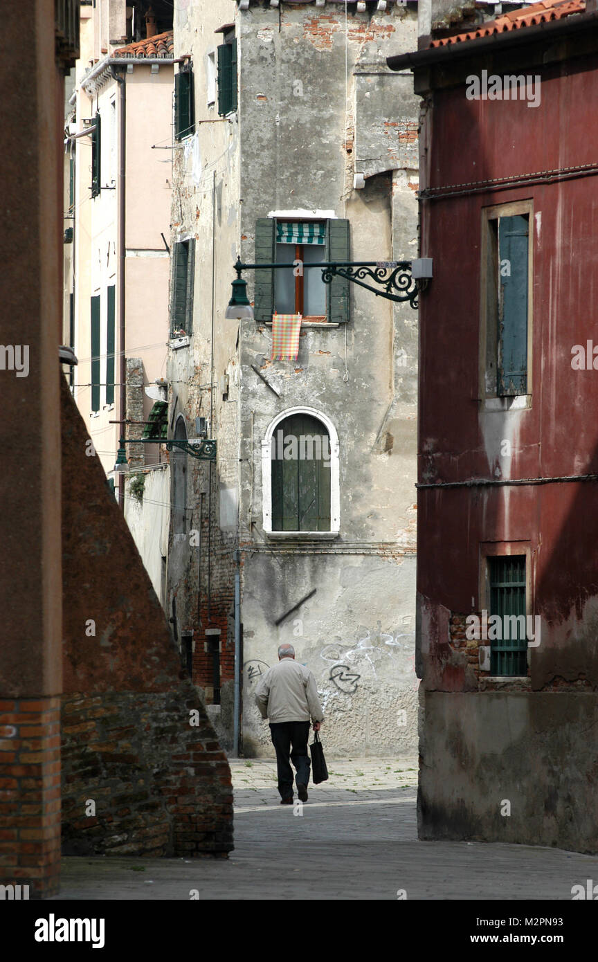 Venedig, Italien. Jalousie Calla. Stockfoto