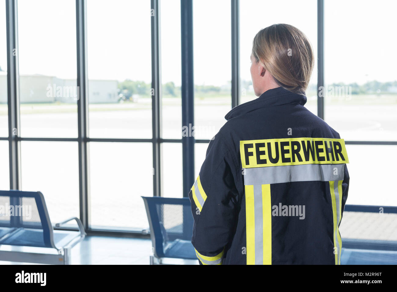 Das Sicherheitspersonal am Flughafen, Mannheim, Baden-Württemberg, Deutschland Stockfoto