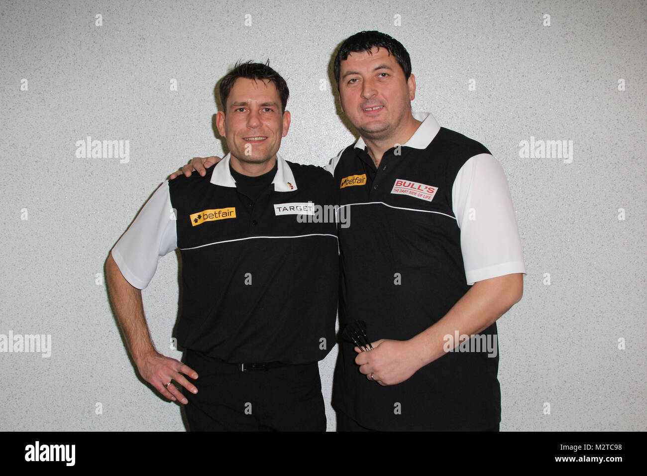 Maik Langendorf (Oesterreich), Betfair Worldcup Darts, Hamburg, 01.02.1998  Stockfotografie - Alamy