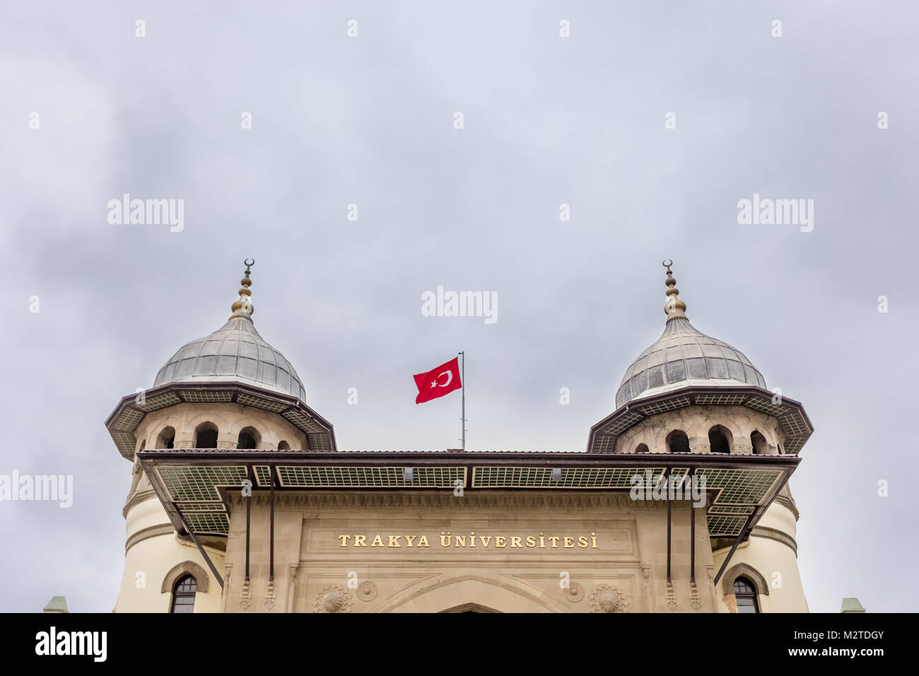 Außenansicht der Trakya Universität Fassade in Edirne, Türkei. vom 17. Oktober 2015 Stockfoto