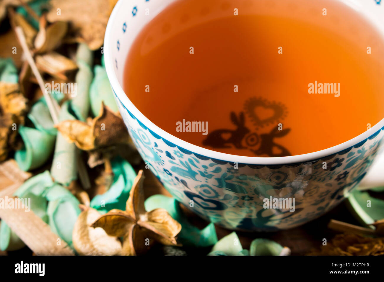 Früchte Tee 2 - Pfirsich und Orange Stockfoto