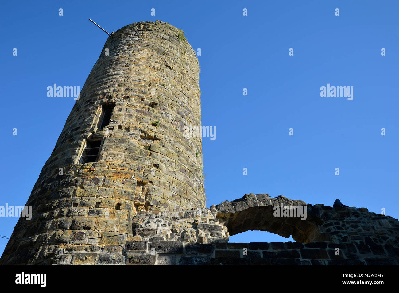 Ruine der Höhe Schloss von Burg Staufeneck, Salach, Baden-Württemberg, Deutschland Stockfoto