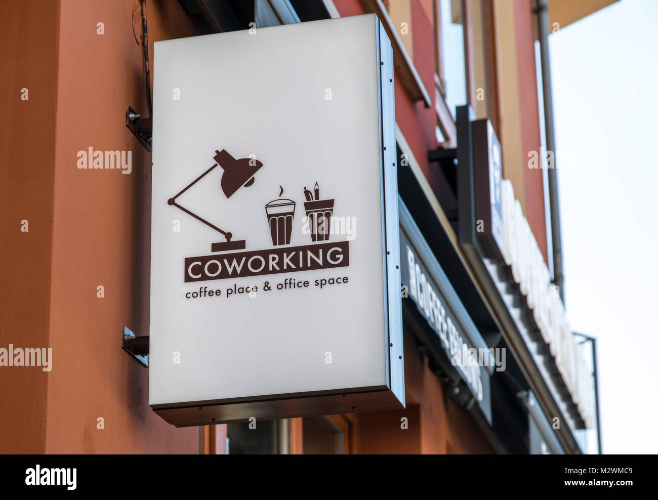 Coworking Space auf Danziger Stra§e, Berlin, Prenzlauer Berg, Deutschland Stockfoto