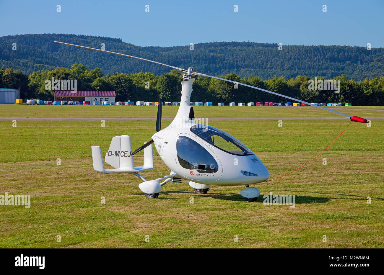 Der Cavalon, ein tragschrauber Tragschrauber am Flughafen in Foehren Trier-Foehren, Rheinland-Pfalz, Deutschland, Europa Stockfoto