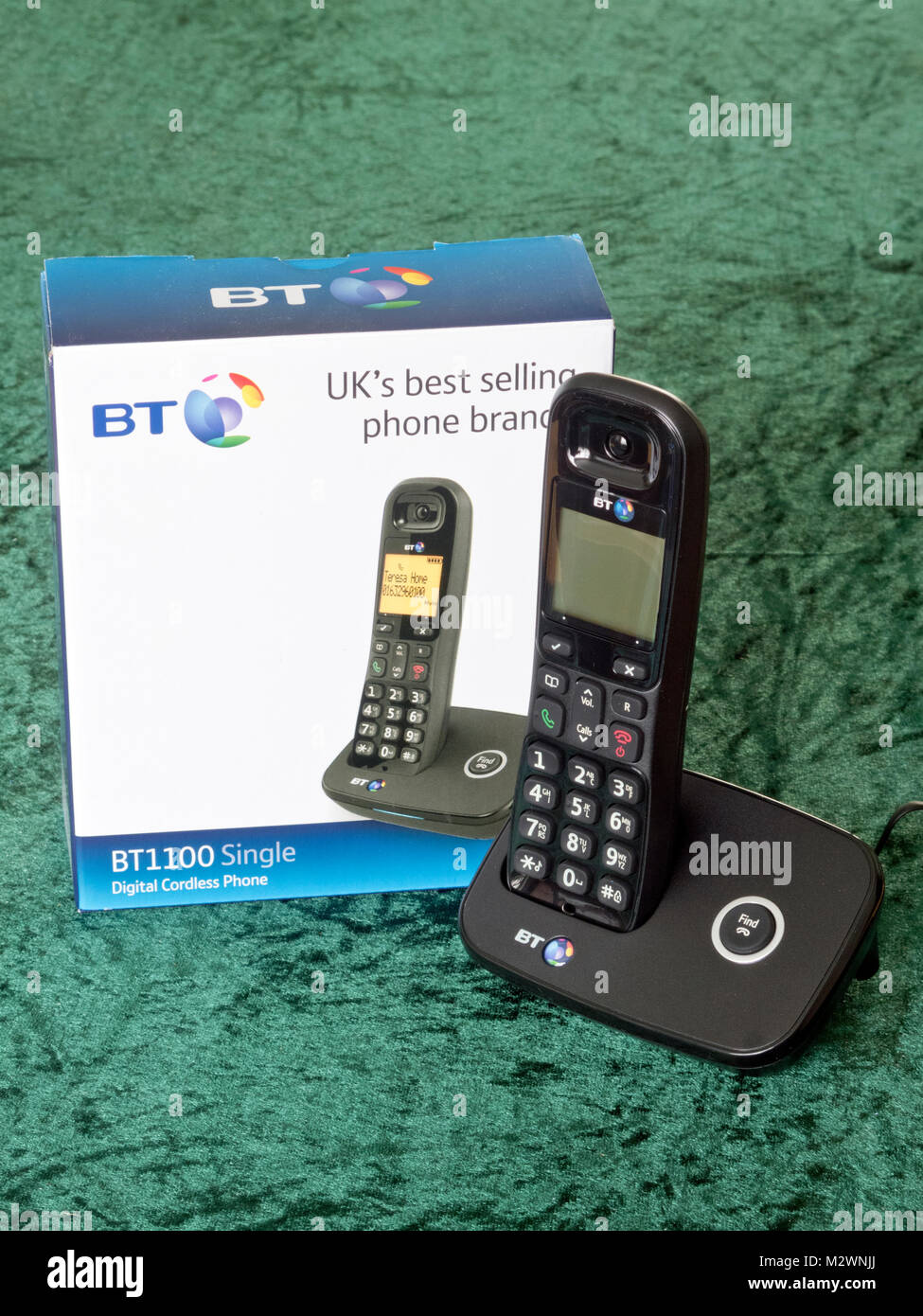 BT1100 schnurloses Telefon, Großbritannien Stockfoto