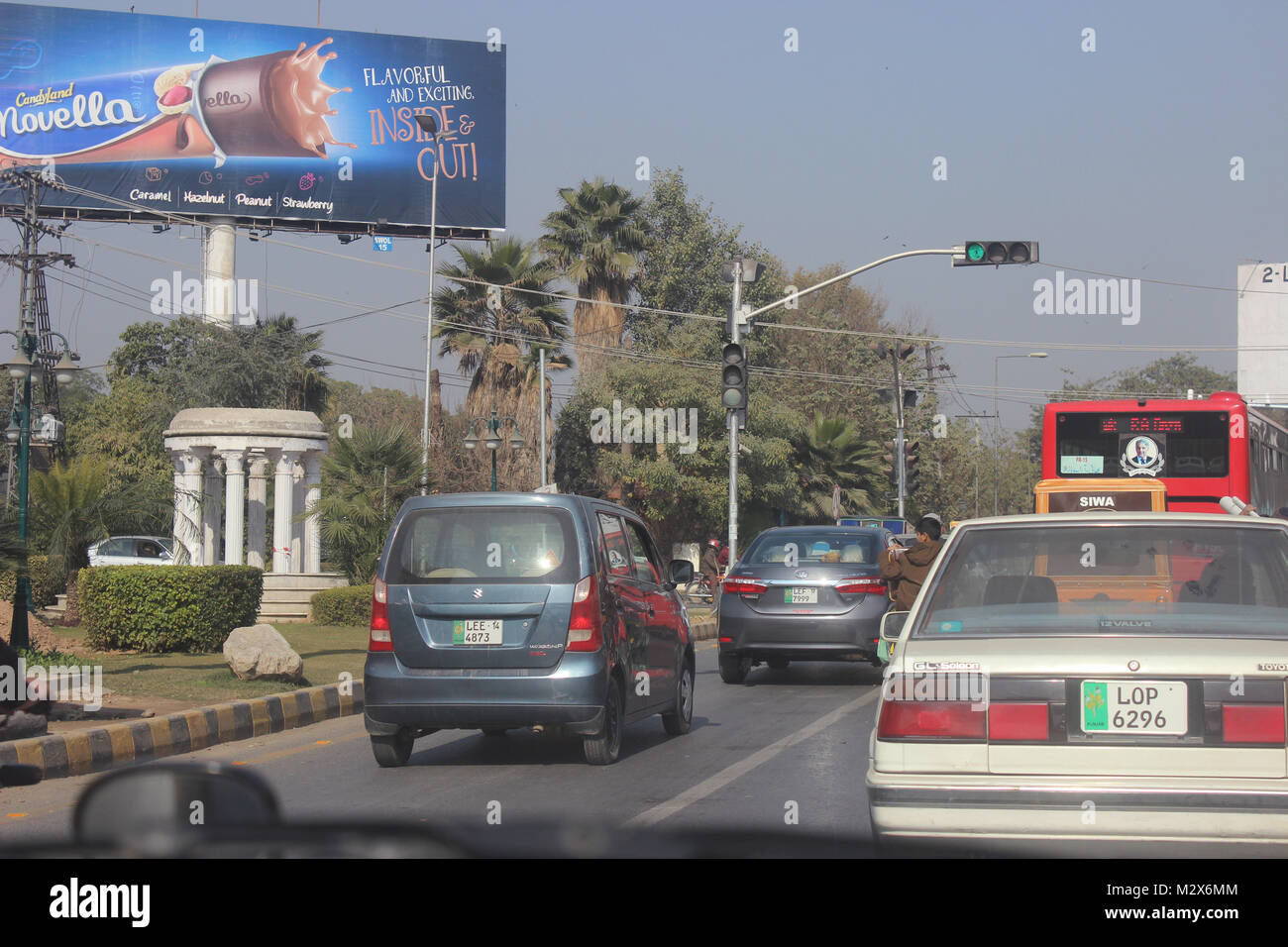 Autobahn Szene in Lahore, Pakistan. Stockfoto