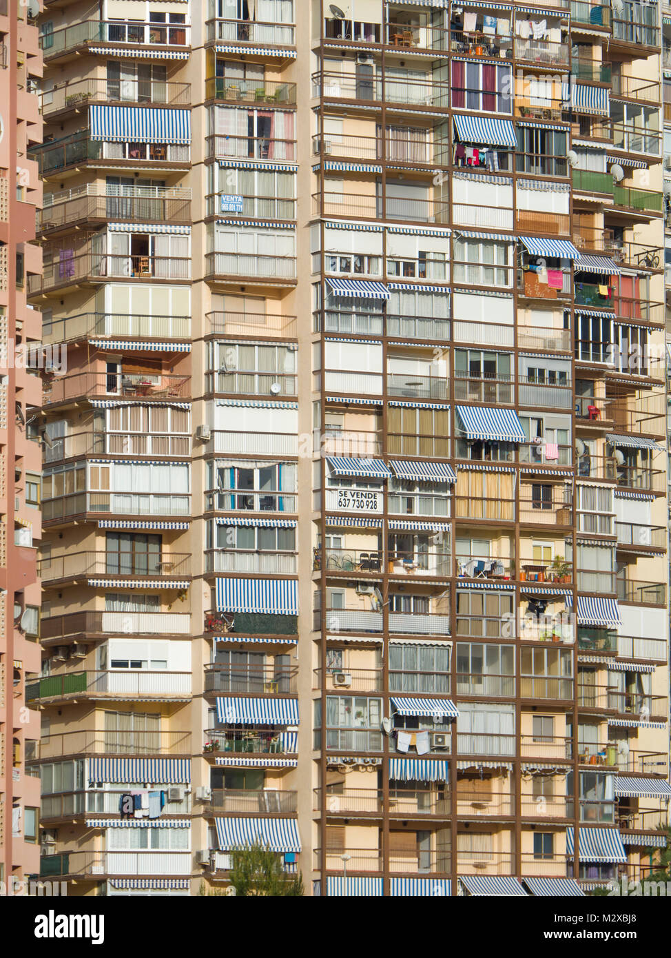 High Rise residential Apartments in Benidorm Spanien Stockfoto