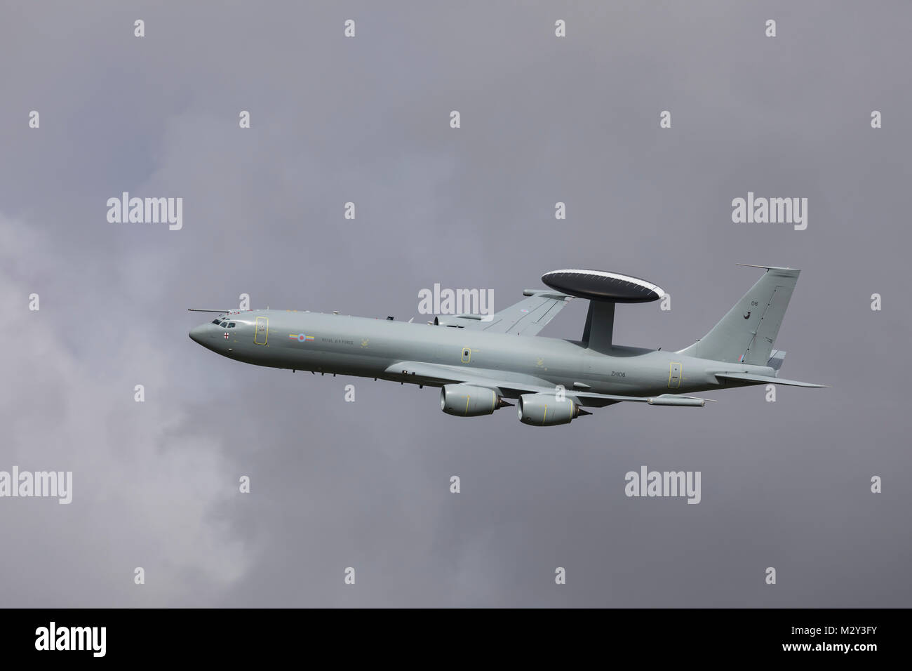 Royal Air Force E-3D Sentry AEW1/AWACS Flying Stockfoto