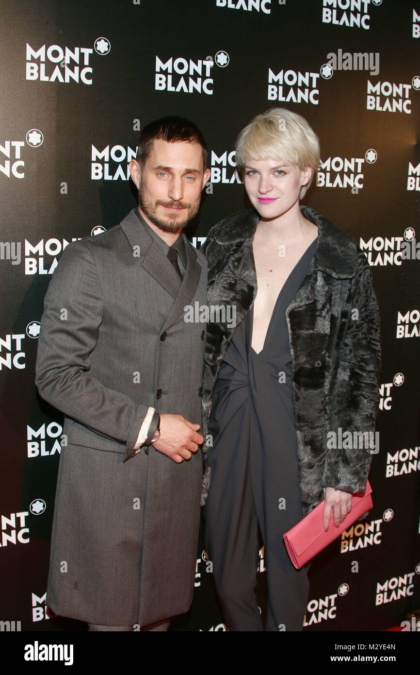 Clemens Schick Pola Fendel MONTBLANC BOUTIQUE ER FFNUNG Neuer Wall Hamburg 09 02 2016 