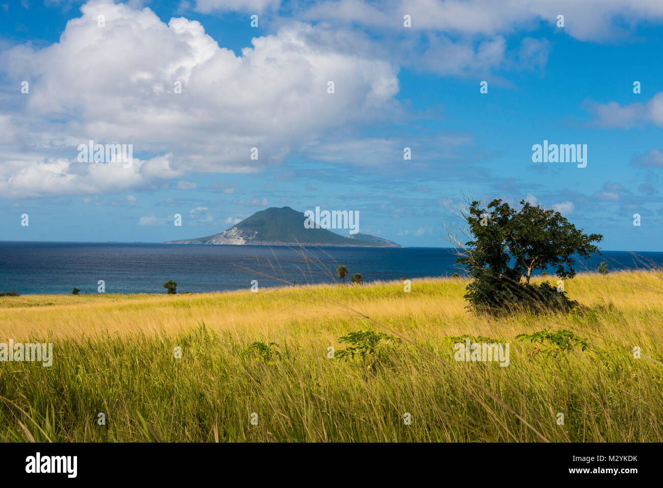 Aussichten für St. Eustatius St. Kitts und Nevis, Karibik Stockfoto