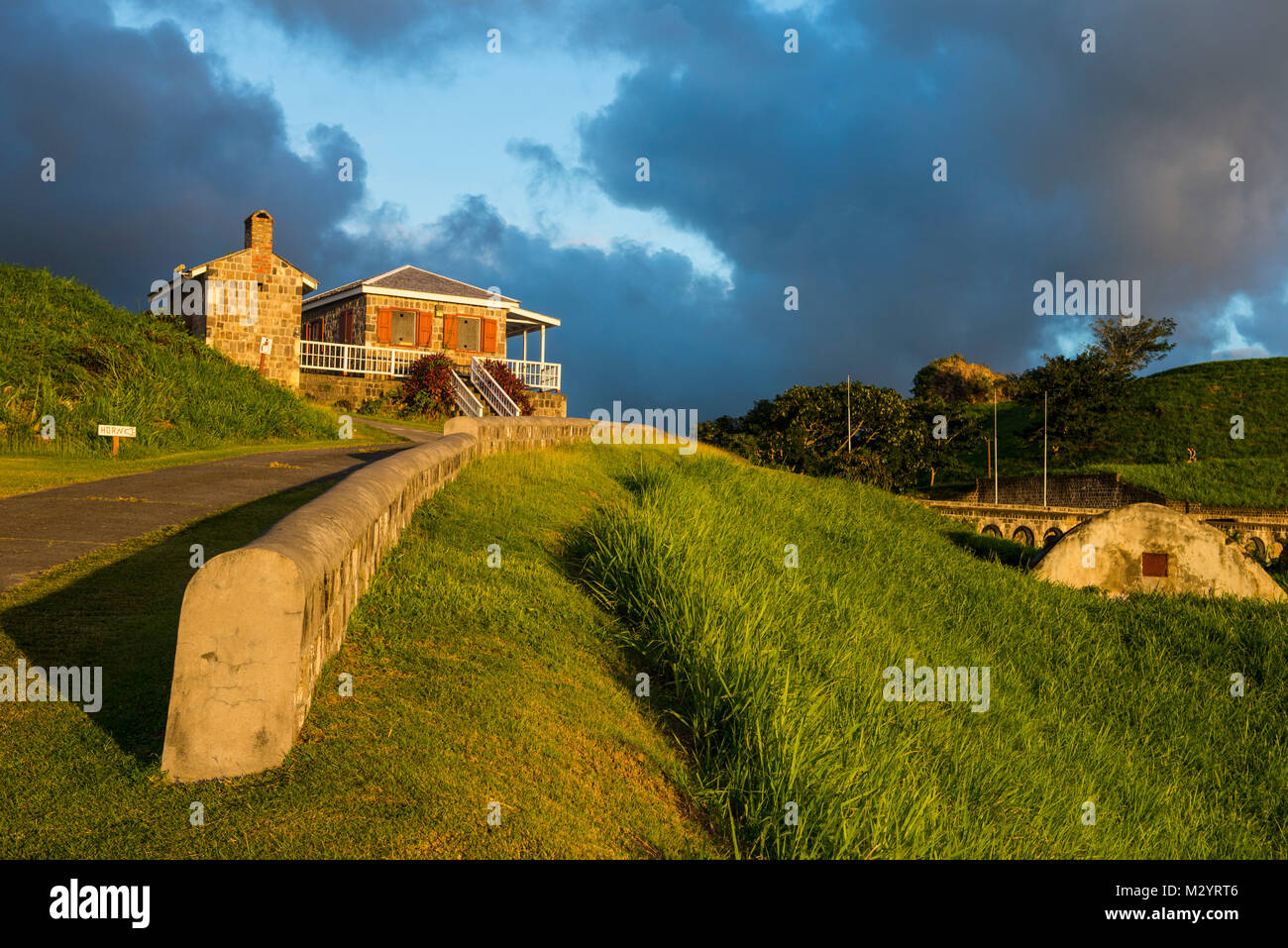 Unesco-Welterbe Brimstone Hill Fortress, St. Kitts und Nevis, Karibik Stockfoto