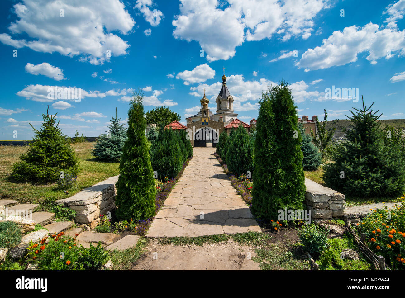 Die alten Tempel Komplex der alten Orhei oder Orheiul Vechi, Moldawien, Osteuropa Stockfoto