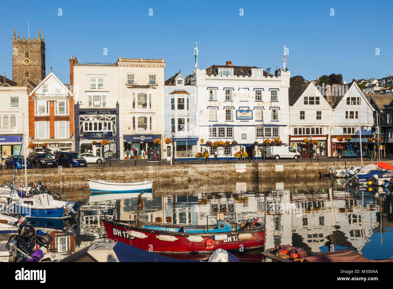 England, Devon, Dartmouth, Waterfront Gebäude Stockfoto