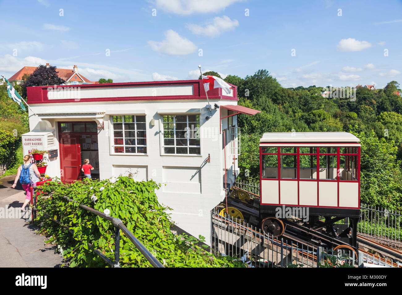 England, Torquay, Devon, Babbacombe, Babbacombe Cliff Railway Stockfoto