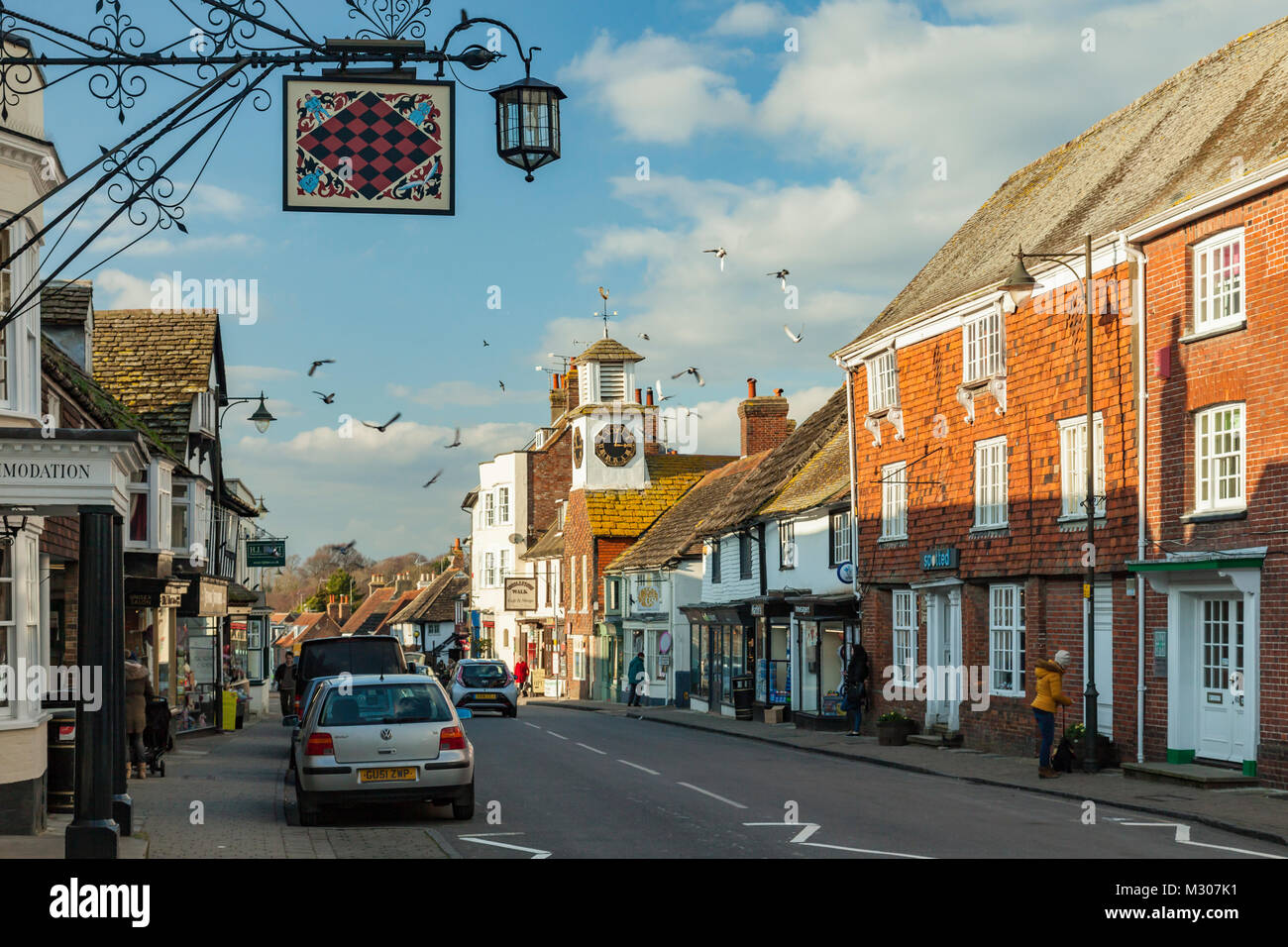 High Street, Steyning, West Sussex. Stockfoto