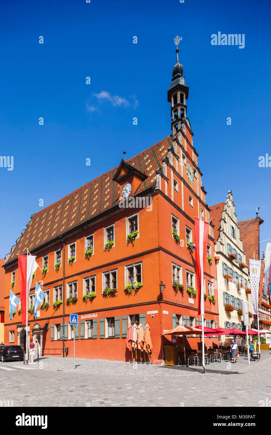 Deutschland, Bayern, Romantische Straße, Dinkelsbühl, Straßenszenen Stockfoto