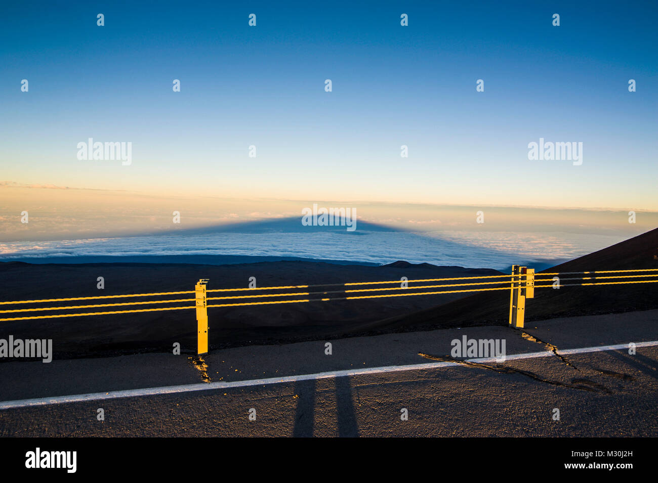 Schatten des Mauna Kea im Ozean, Big Island, Hawaii Stockfoto