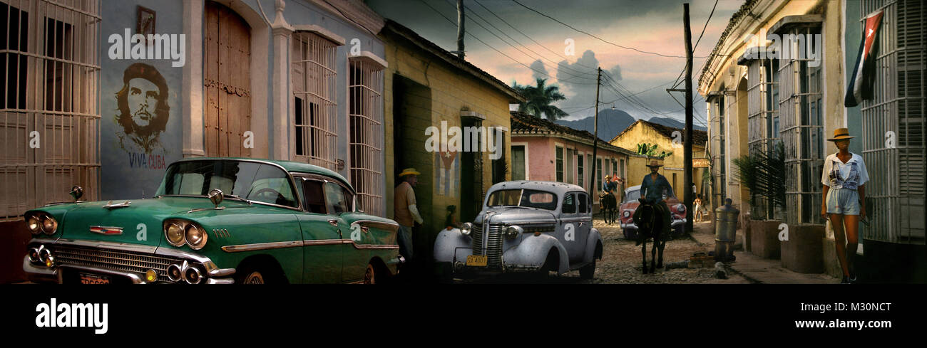 Straßenszene in Trinidad, sacti Spiritus, Kuba, Karibik Stockfoto