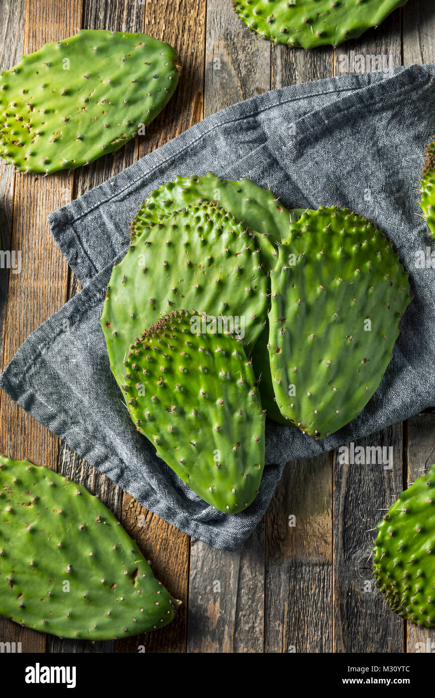 Raw Green Organic Cactus Blatt Obst bereit zu Kochen Stockfoto