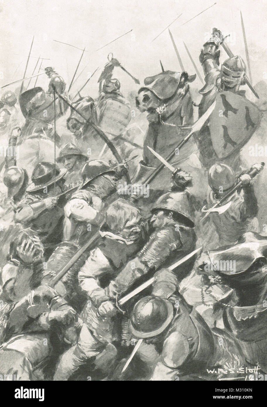 Schlacht von Bosworth Field, 22. August 1485, letzte bedeutende Schlacht von die Kriege der Rosen Stockfoto