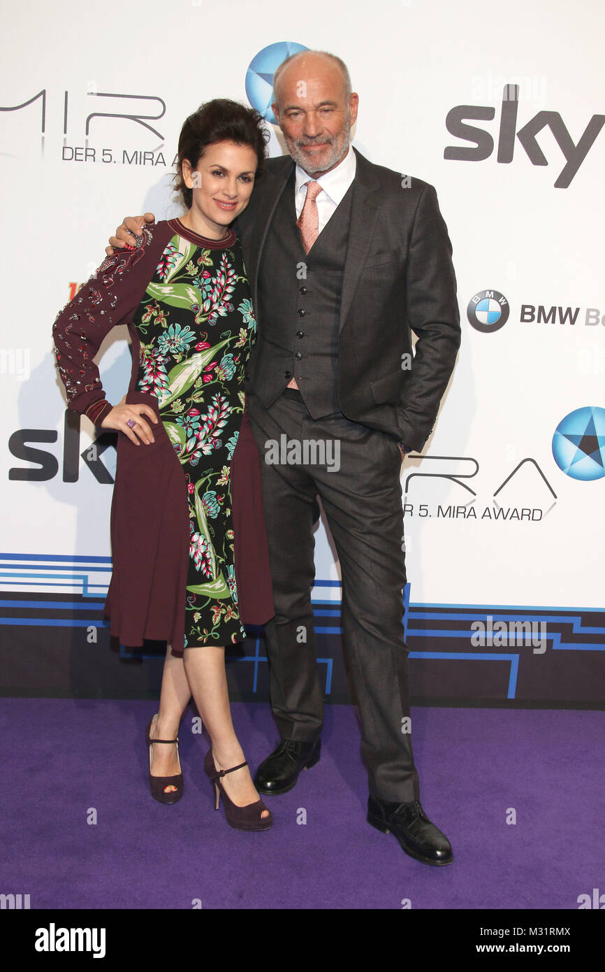 Heiner Lauterbach & Viktoria, Sky Mira Award 2014. Station Berlin, 23.01.2014 Stockfoto