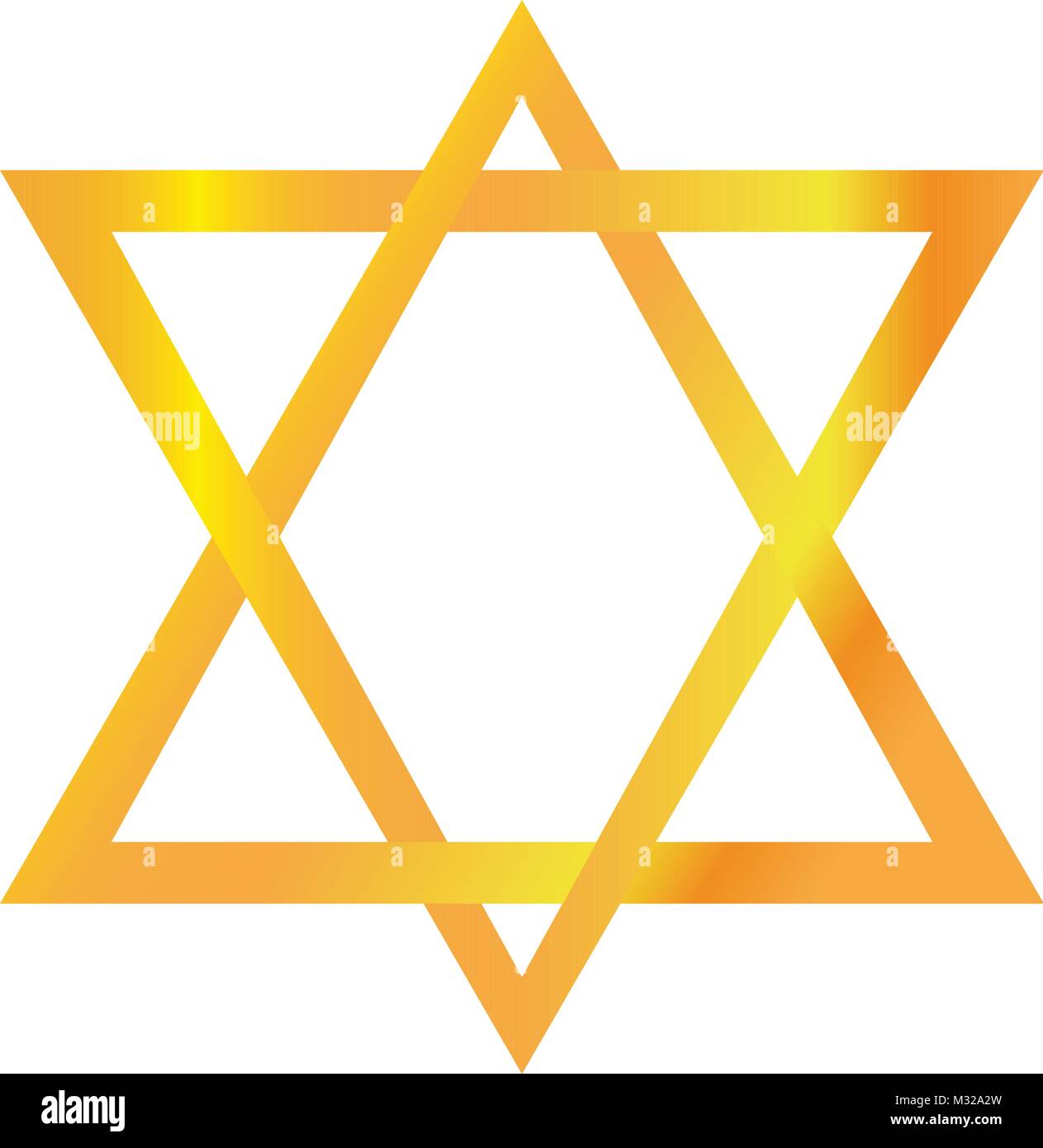 Isolierte golden jüdischen Star Stock Vektor