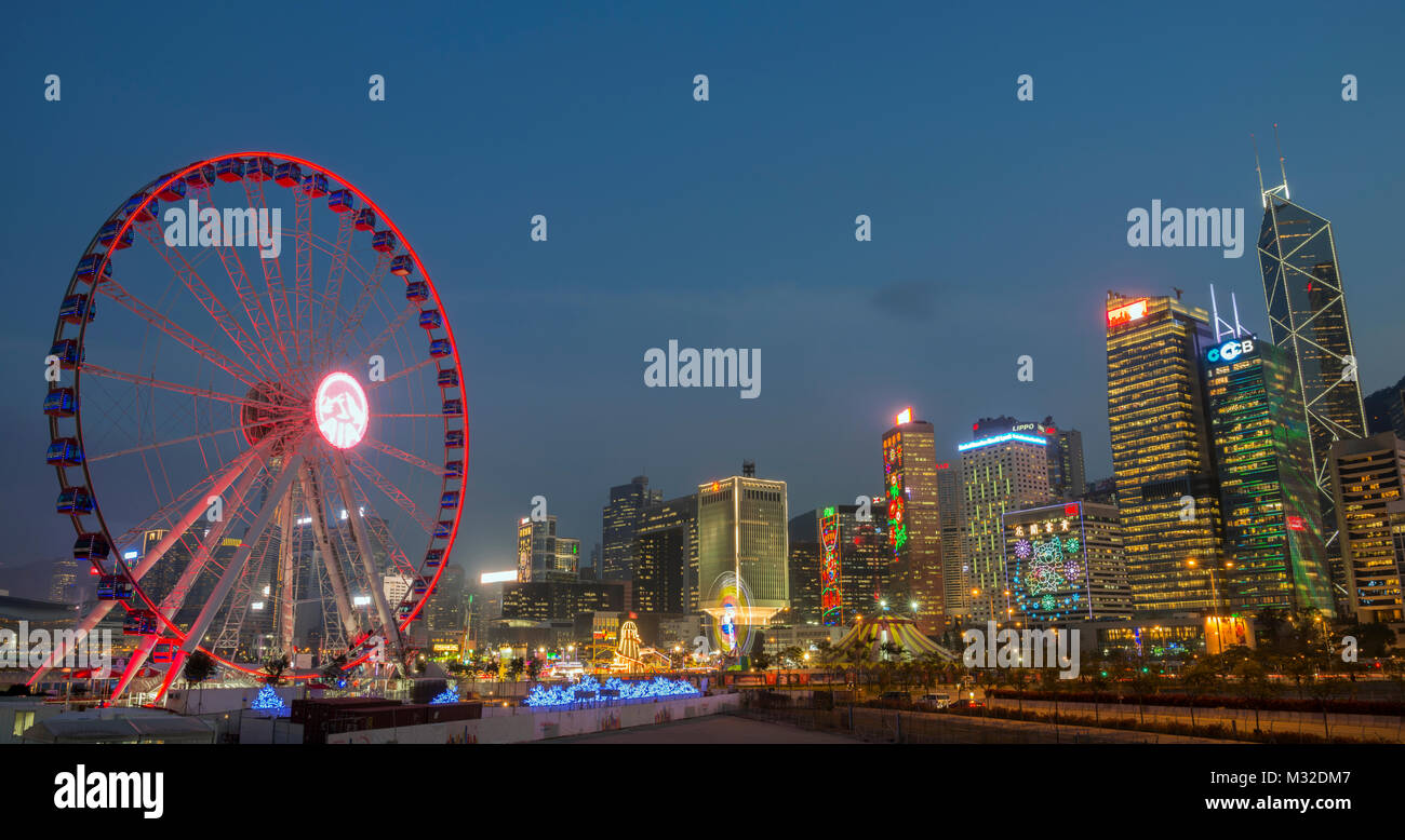 Kirmes und Karneval in Central Hongkong, China. Stockfoto