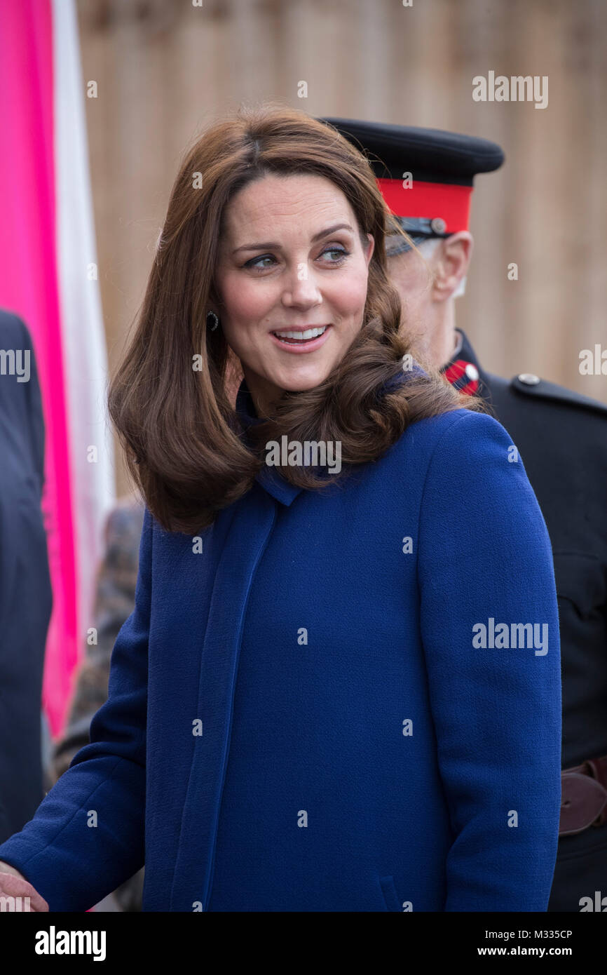Großbritanniens, Herzogin von Cambridge Catherine, Parton Aktionsprogramm zur Suchtprävention, weiht eine neue Community Treatment Center im Wickford, Essex. Stockfoto