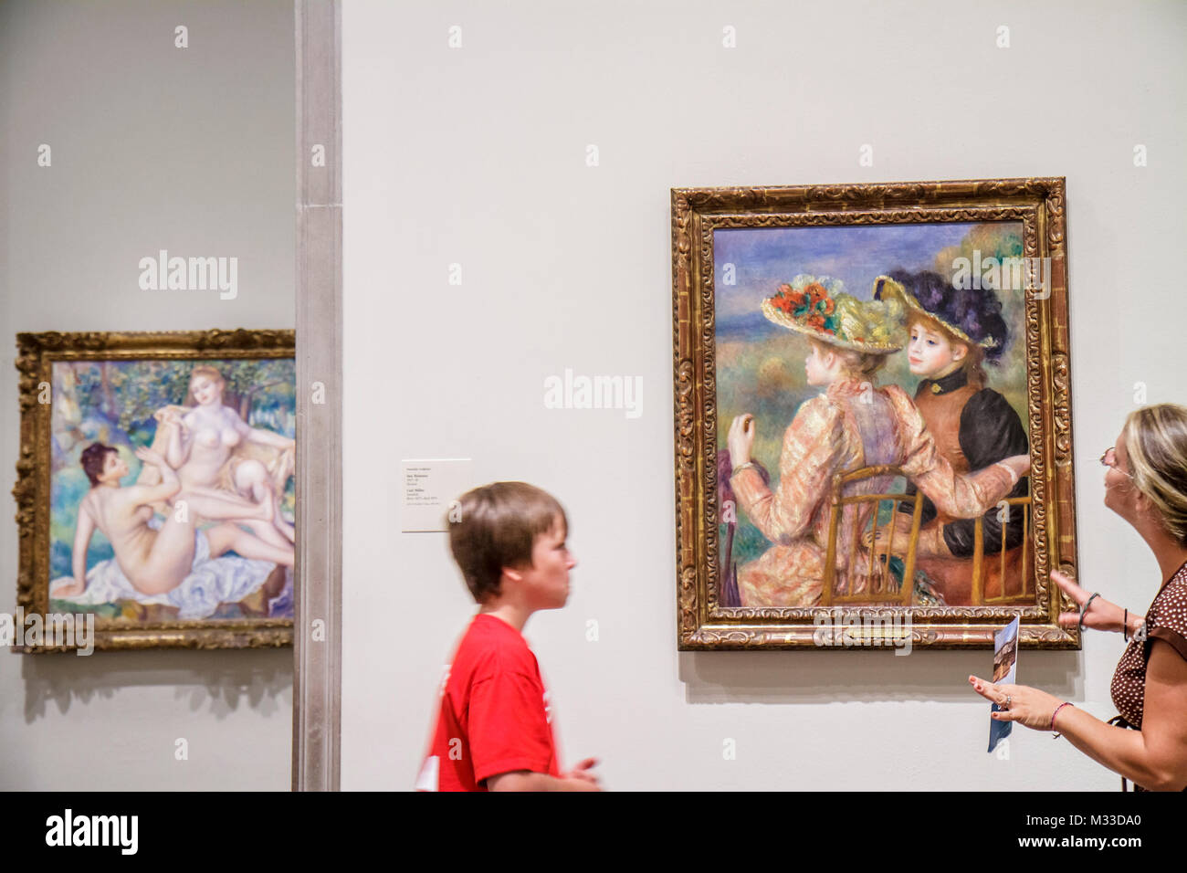 Philadelphia Pennsylvania, Philadelphia Museum of Art, Institution, Ausstellungsausstellung Sammlung, Europäische Sammlung, Malerei, Kunst, zwei Mädchen, die larg Stockfoto