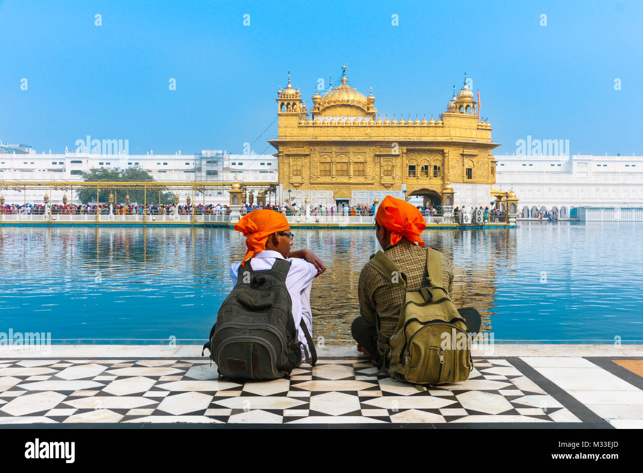 Besuchen Sie goldene Tempel Amritsar, Punjab, Indien Stockfoto