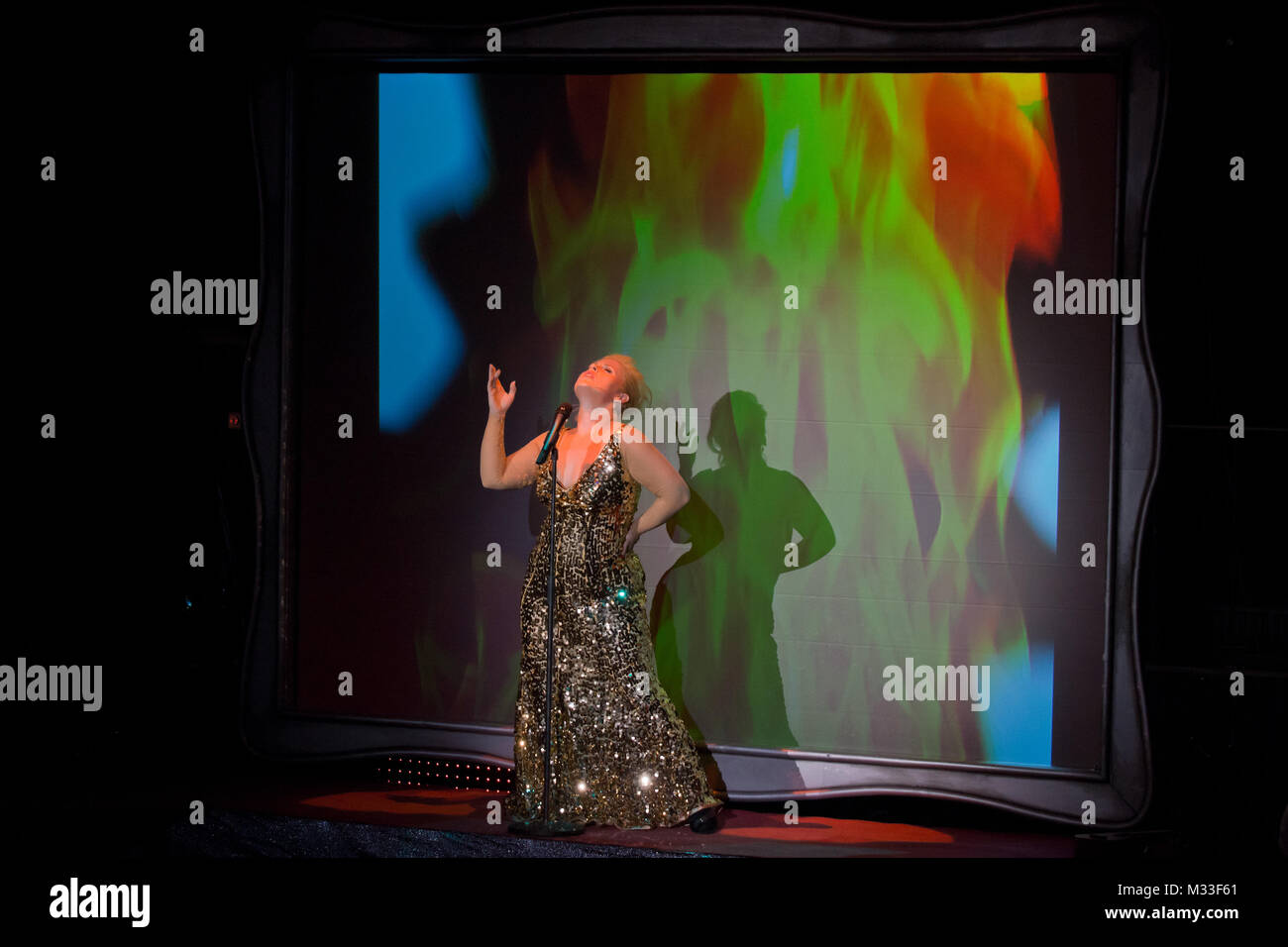 Maite Kelly Revue Sterben am 06. März 2012 im Wintergarten Varieté Berlin. Stockfoto