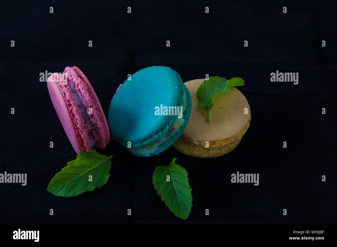 Makronen, die köstlichen französischen Dessert Stockfoto