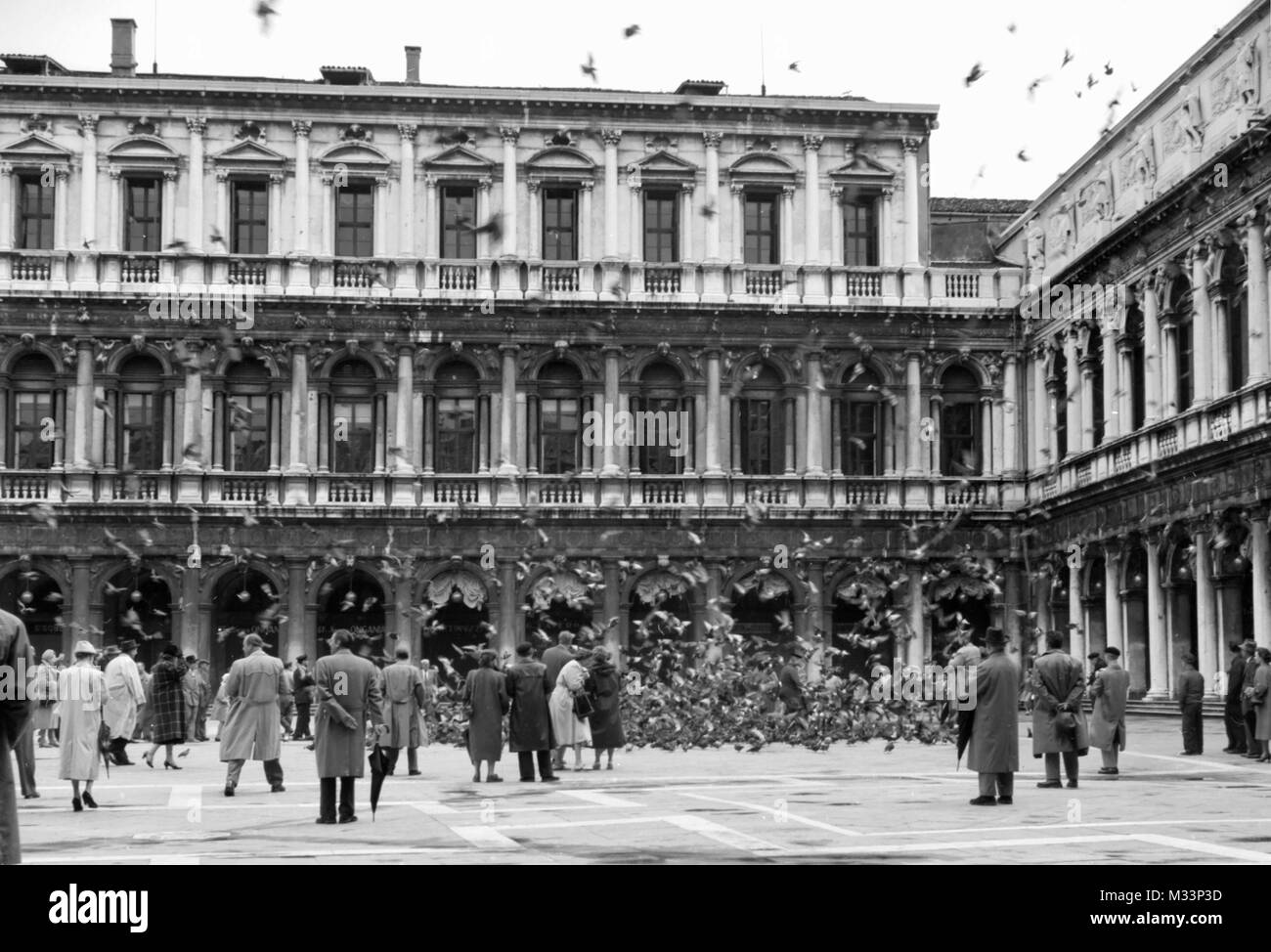St. Markusplatz in Venedig, Italien, Ca. 1948. Stockfoto