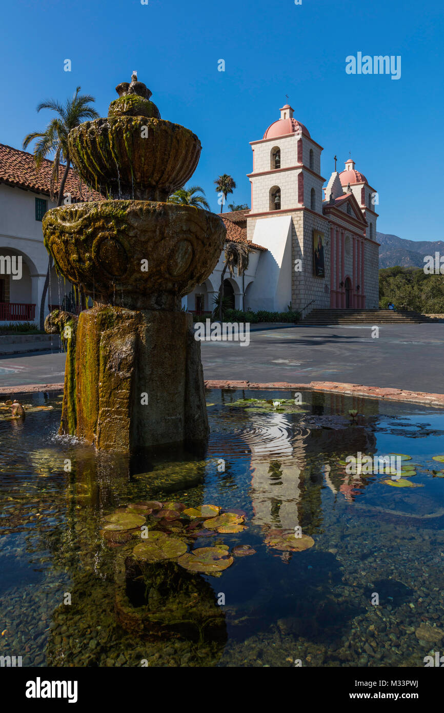 Mission Santa Barbara, Santa Barbara, Kalifornien Stockfoto